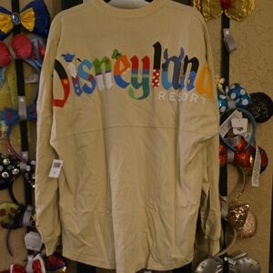 Tan Jersey with Colorful Disneyland Design